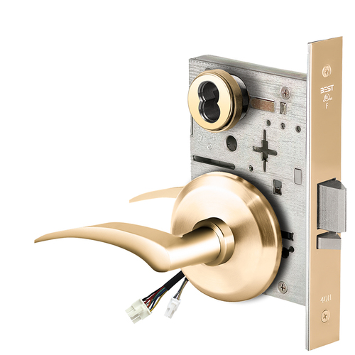 Electric Mortise Lock Bright Brass