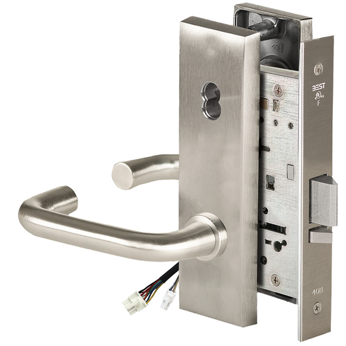 Electric Mortise Lock Satin Nickel Plated Clear Coated