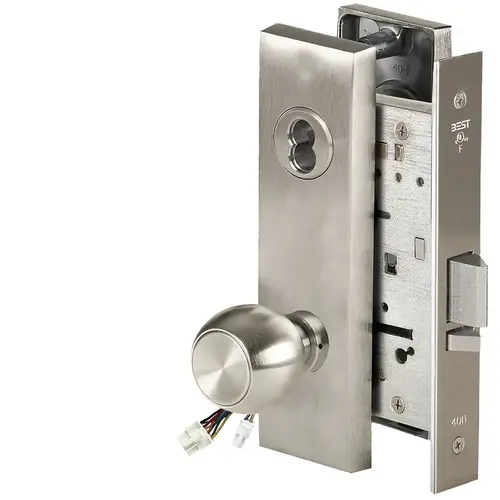 Electric Mortise Lock Satin Nickel Plated Clear Coated