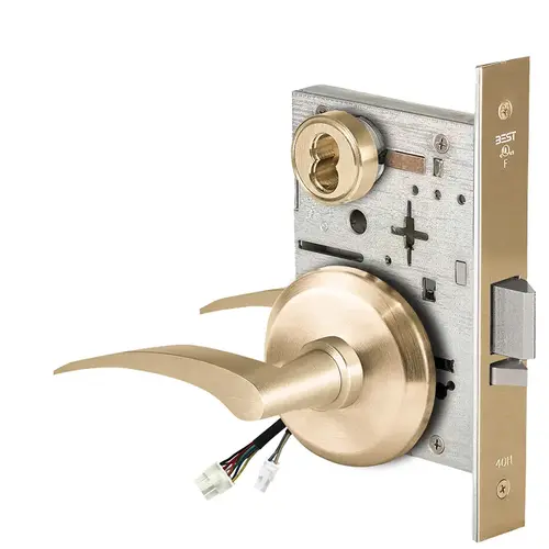 Electric Mortise Lock Satin Brass