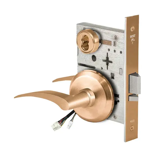 Electric Mortise Lock Satin Bronze Clear Coated