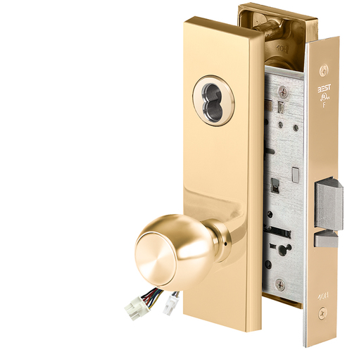 Electric Mortise Lock Bright Brass