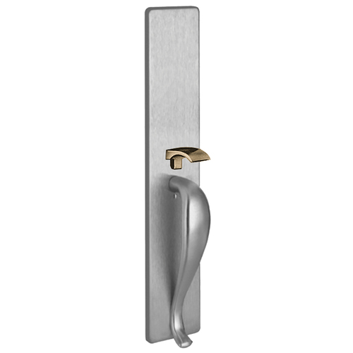 Apex and Olympian Series Wide Stile Trim, Thumb Piece Always Active, B Design Pull, Requires 1-1/4" Mortise Type Cylinder, Satin Brass