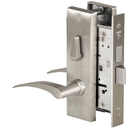 Mortise Lock Satin Nickel Plated Clear Coated