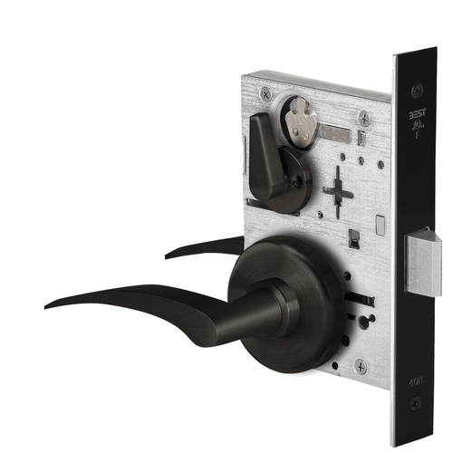 Mortise Lock Flat Black Coated