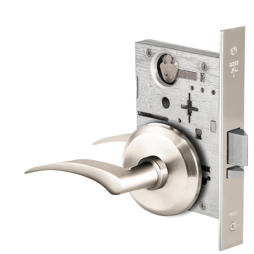 Mortise Lock Bright Nickel Plated Clear Coated