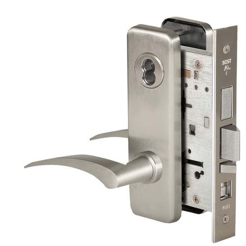 Mortise Lock Satin Nickel Plated Clear Coated