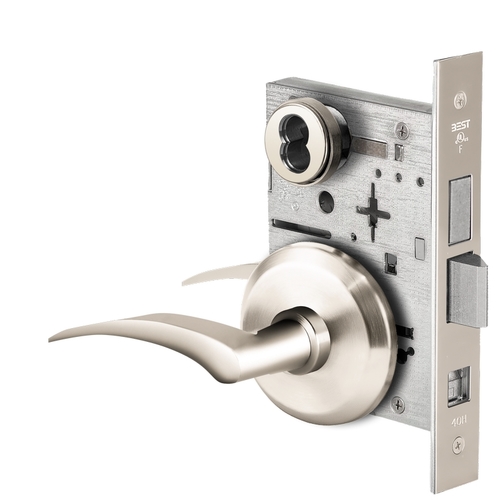 Mortise Lock Bright Nickel Plated Clear Coated