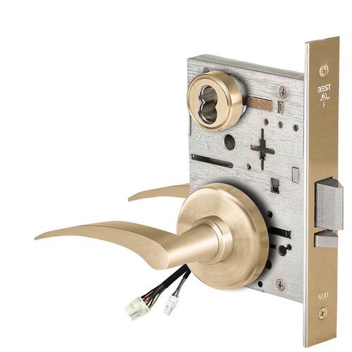 Electric Mortise Lock Satin Brass