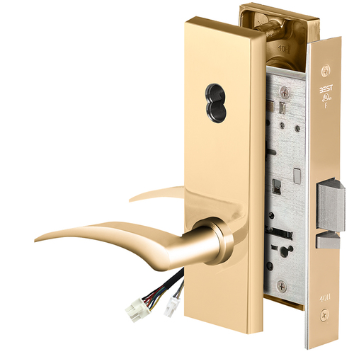 Electric Mortise Lock Bright Brass