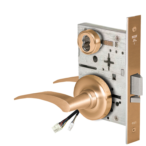 Electric Mortise Lock Satin Bronze Clear Coated