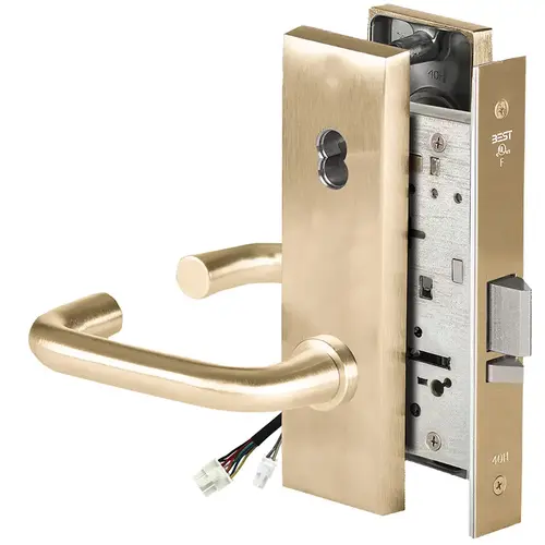 Electric Mortise Lock Satin Brass