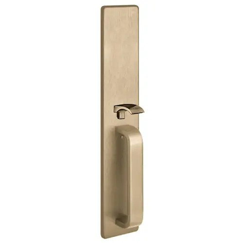 Apex and Olympian Series Wide Stile Trim, Thumb Piece Always Active, A Design Pull, Requires 1-1/4" Mortise Type Cylinder, Satin Brass