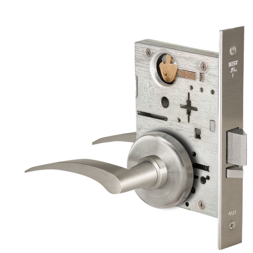 Mortise Lock Satin Nickel Plated Clear Coated