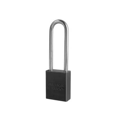 1-1/2 In. Wide Aluminum Body, 3 In. Tall 1/4 In. Diameter Hardened Steel Shackle, 5 Pin Cylinder, Keyed Alike Red