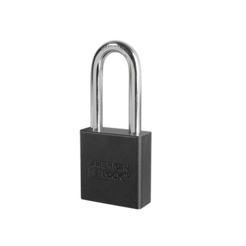 1-3/4 In. Wide Aluminum Body, 2 In. Tall 5/16 In. Diameter Brass Shackle, 5 Pin Cylinder, Yellow