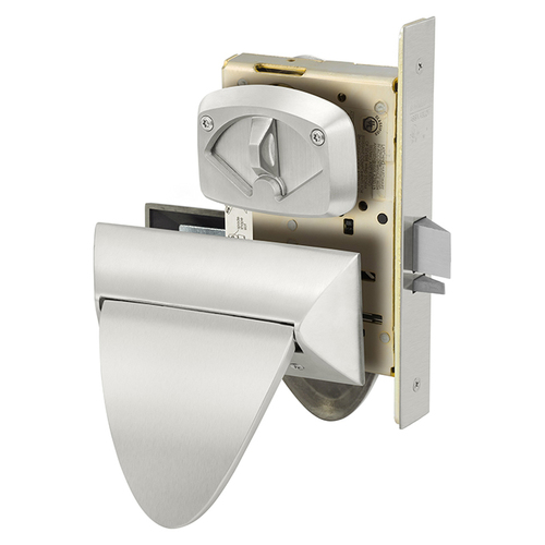 Privacy Mortise Lock with Paddle Push Pull Trim Satin Stainless Steel Finish