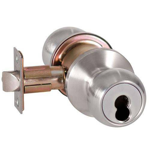 8K Series 2-3/4" Backset 7 Pin Entry 4 Knob and C Rose Standard Strike Less Core Satin Chrome Finish