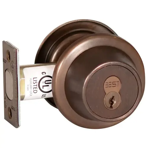 8T Series 2-3/8" Backset 7 Pin Double Cylinder Deadbolt Standard Strike Less Core Oil Rubbed Bronze Finish