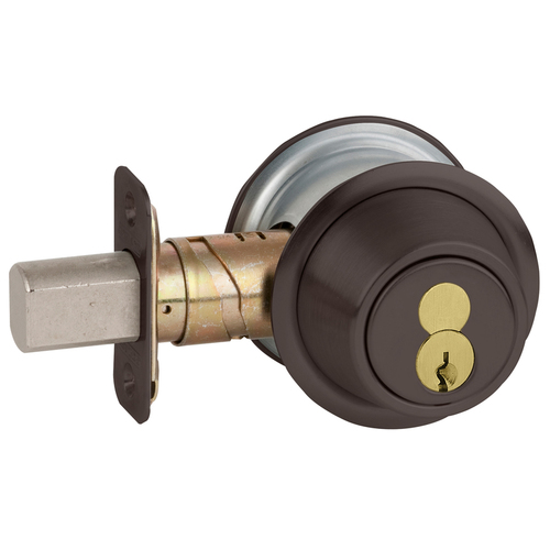 Grade 2 Double Cylinder Deadbolt with Full Size Interchangeable Core C Keyway with 12287 Latch and 10094 Strike Aged Bronze Finish