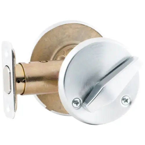 Grade 2 Fire Rated Turn by Blank Plate Deadbolt with 12287 Latch and 10094 Strike Bright Chrome Finish