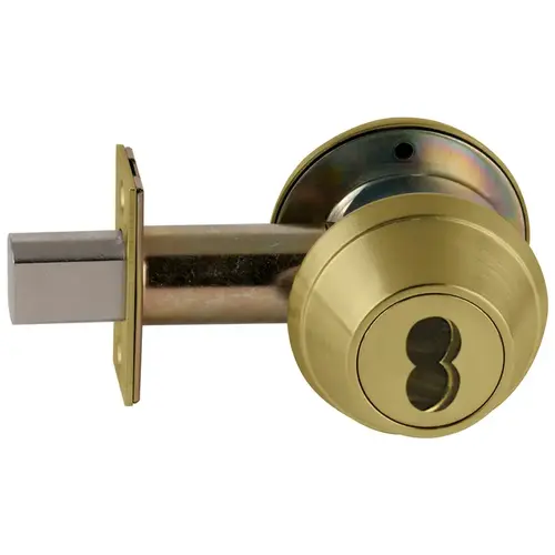 Grade 1 Classroom Deadbolt Less Large Format Interchangeable Core with 12297 Latch and 10094 Strike Satin Brass Finish