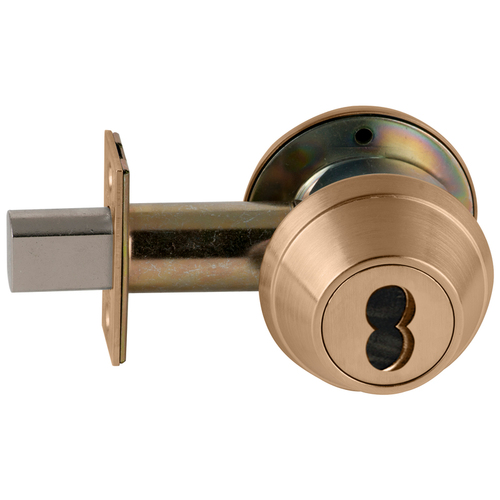 Lock Deadlock Satin Bronze Clear Coated