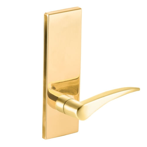 Half Dummy Trim with Right Hand 12 Lever and N Escutcheon Bright Brass Finish