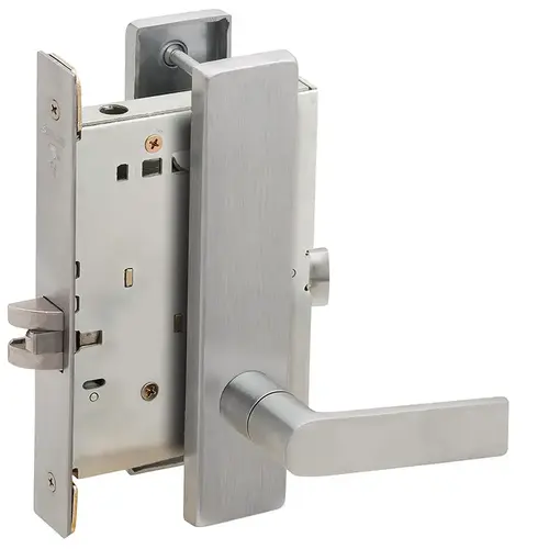 Mortise Lock Satin Chrome Antimicrobial Coated