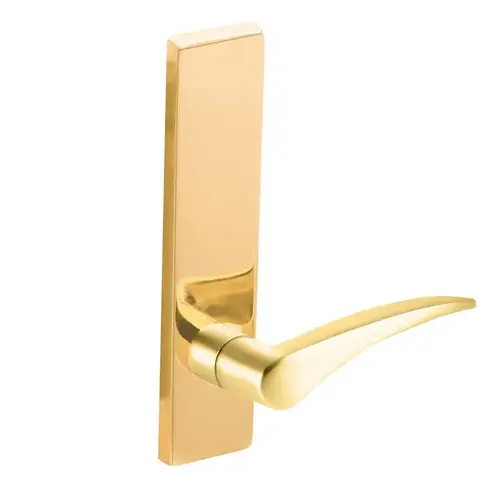 Full Dummy Trim with Left Hand 12 Lever and L Escutcheon Bright Brass Finish