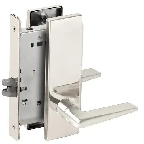 Passage Mortise Lock with 05 Lever and N Escutcheon Bright Stainless Steel Finish