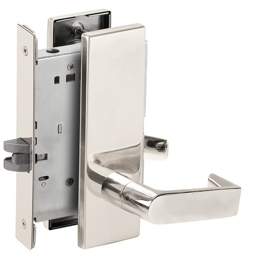 Passage Mortise Lock with 06 Lever and N Escutcheon Bright Stainless Steel Finish