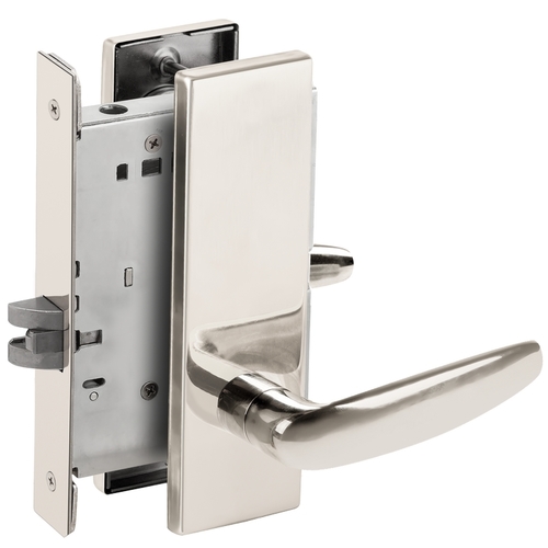 Passage Mortise Lock with 07 Lever and N Escutcheon Bright Stainless Steel Finish