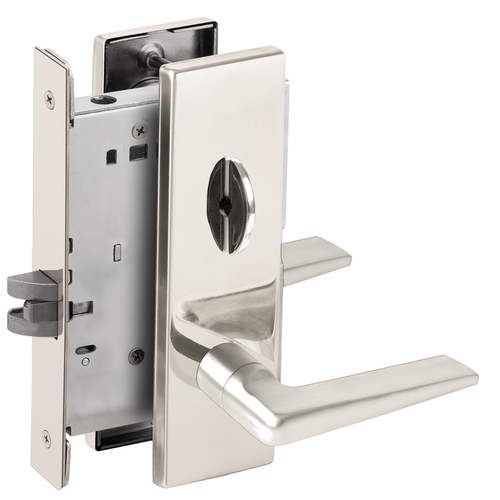 Bed / Bath Privacy Mortise Lock with 05 Lever and N Escutcheon Bright Chrome Finish