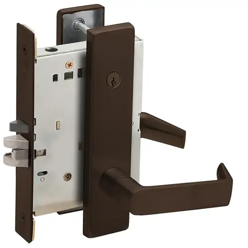 Lock Mortise Lock Dark Oxidized Satin Bronze Oil Rubbed