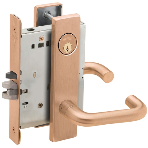 L9080P Mortise Storeroom Lock, Satin Bronze