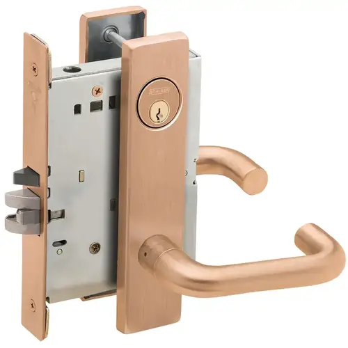 L9070P Mortise Classroom Lock, Satin Bronze