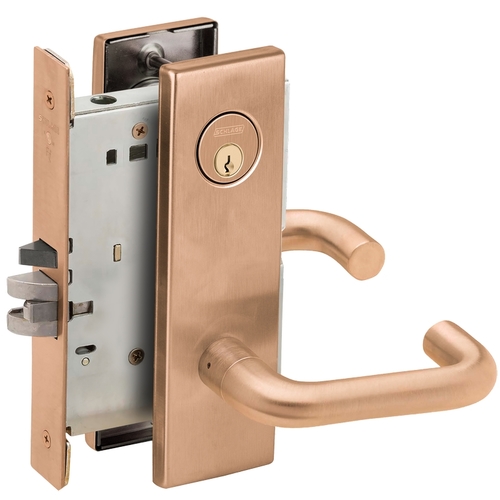 Lock Mortise Lock Satin Bronze Clear Coated