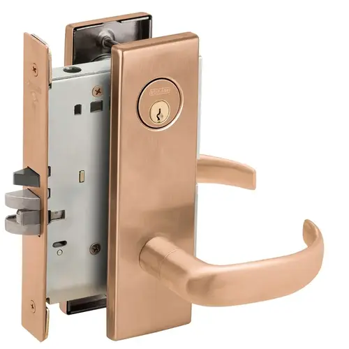 Lock Mortise Lock Satin Bronze Clear Coated