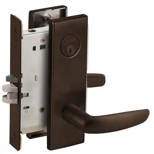 Classroom Holdback Mortise Lock C Keyway with 07 Lever and N Escutcheon Oil Rubbed Bronze Finish