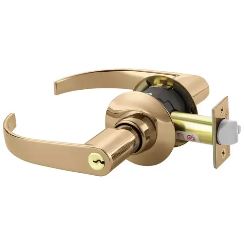 Cylindrical Lock Bright Bronze Clear Coated