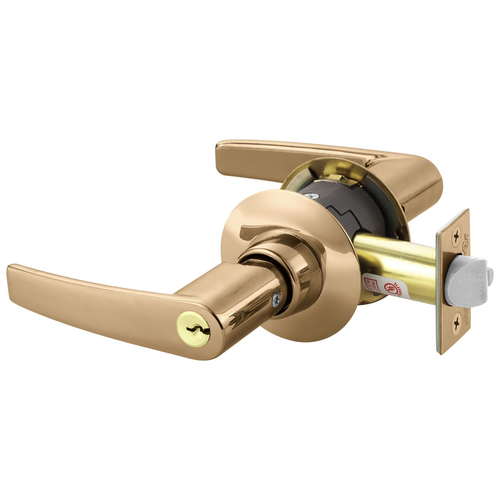 Cylindrical Lock Bright Bronze Clear Coated