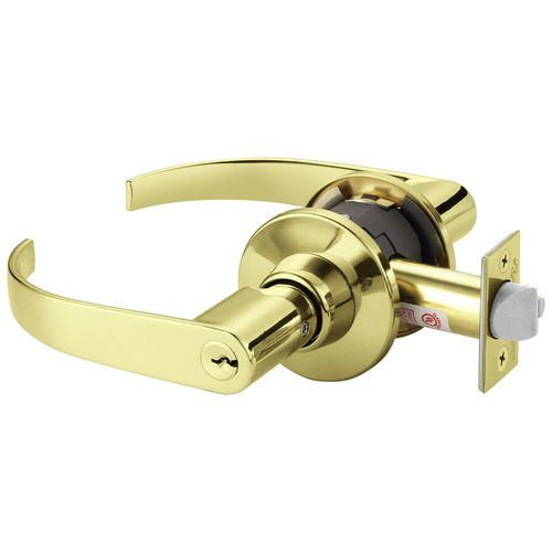 Cylindrical Lock Bright Brass