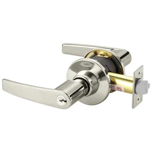 Cylindrical Lock Bright Nickel Plated Clear Coated