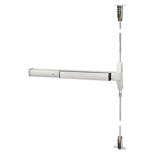 Narrow Stile Concealed Vertical Rod Exit Device, Motor Latch Retraction, 48", Satin Stainless Steel Satin Stainless Steel