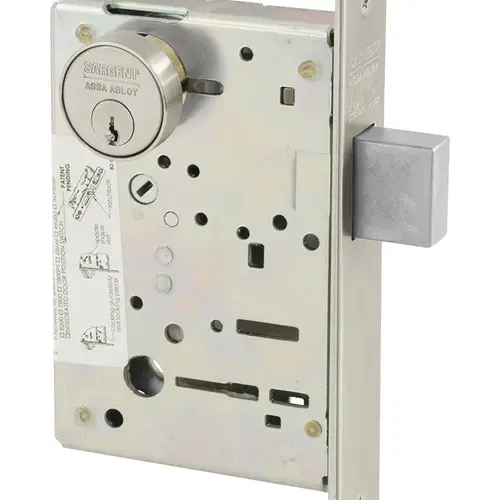 Mortise Lock Satin Nickel Plated Clear Coated