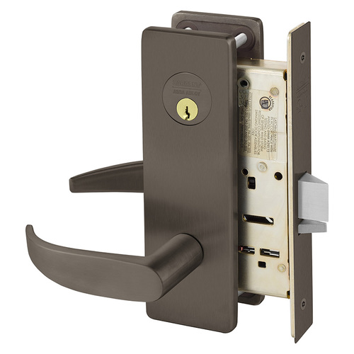 Storeroom Closet Mortise Lock with P Lever and LS Escutcheon Oil Rubbed Bronze Finish