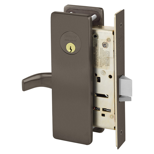 Storeroom Service Mortise Lock with L Lever and LS Escutcheon Oil Rubbed Bronze Finish