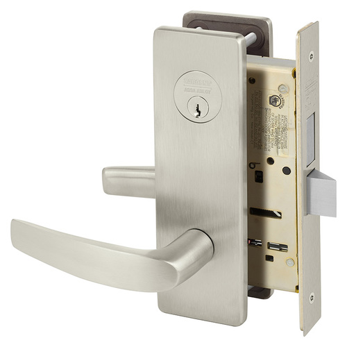 Mortise Lock Satin Nickel Plated Clear Coated