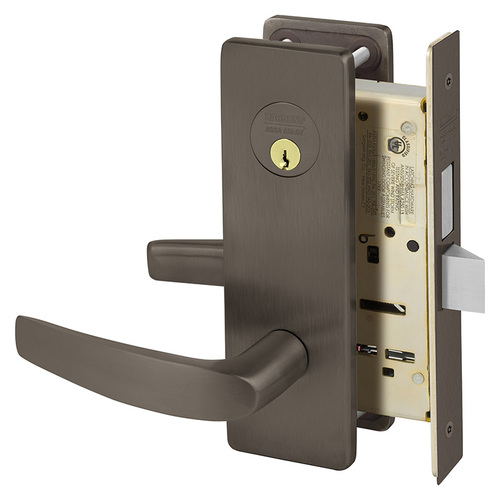 Store Door Double Cylinder with Deadbolt Mortise Lock with B Lever and LS Escutcheon Oil Rubbed Bronze Finish